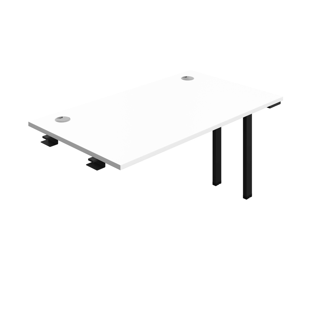 Synergy Bench Extension With Cable Ports: 1 Person (Fsc) | 1400 X 800 | White/Black
