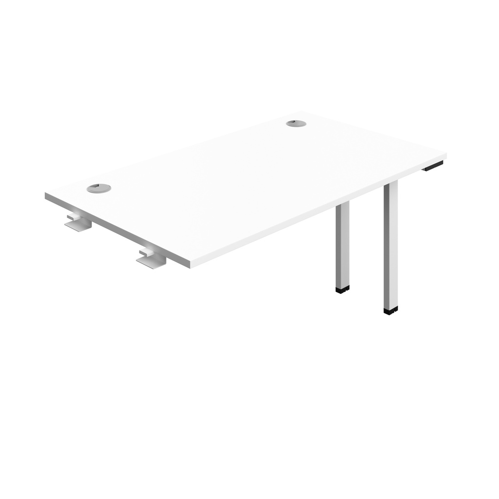 Synergy Bench Extension With Cable Ports: 1 Person (Fsc) | 1400 X 800 | White/White