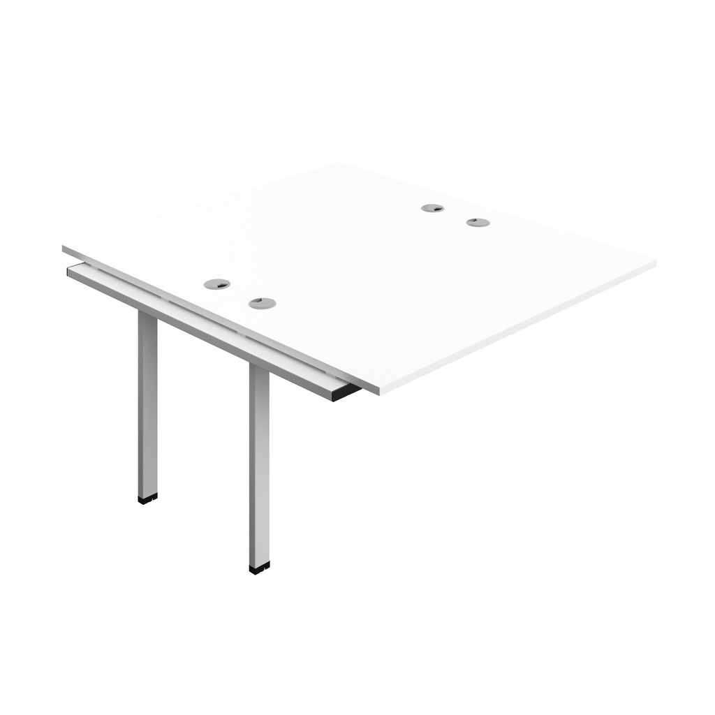 Synergy Bench Extension With Cable Ports: 2 Person (Fsc) | 1400 X 800 | White/White