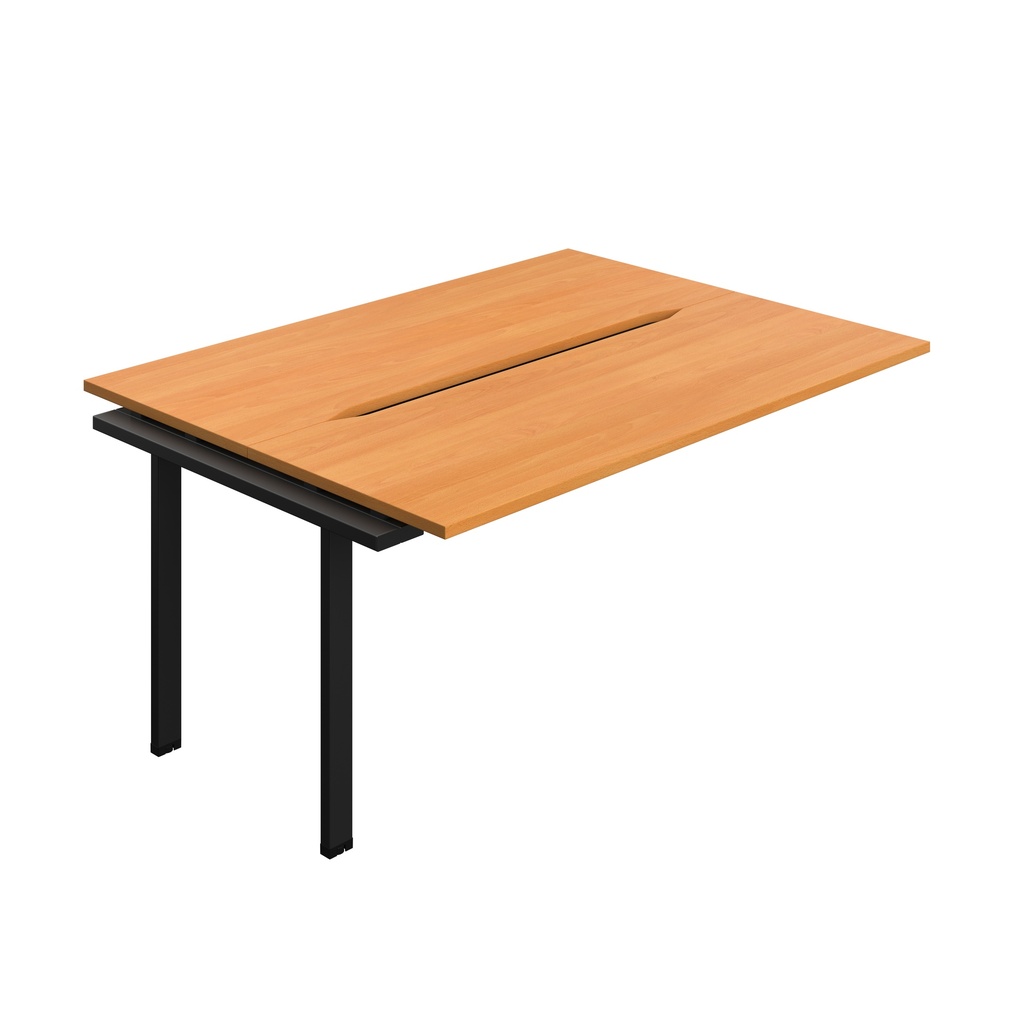 Synergy Bench Extension With Cut Out: 2 Person (Fsc) | 1600 X 600 | Beech/Black