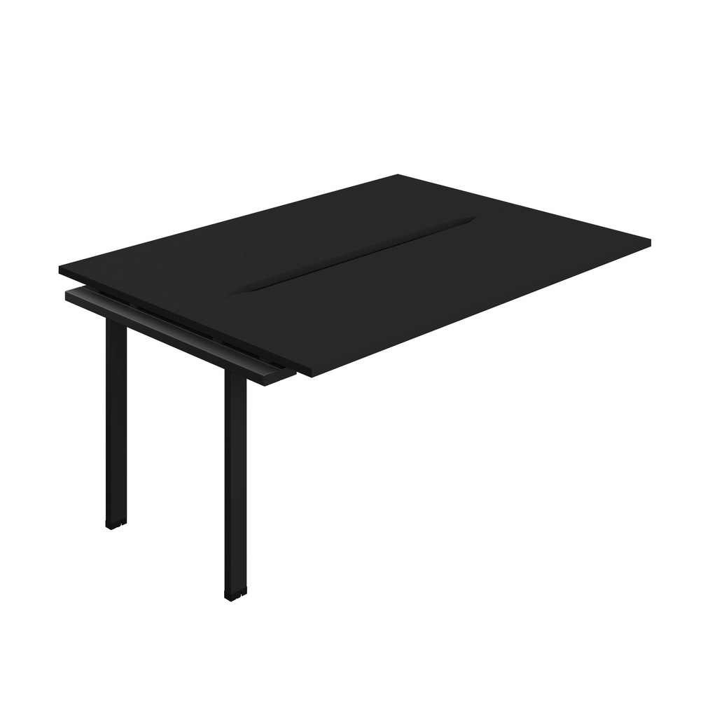 Synergy Bench Extension With Cut Out: 2 Person (Fsc) | 1600 X 600 | Black/Black