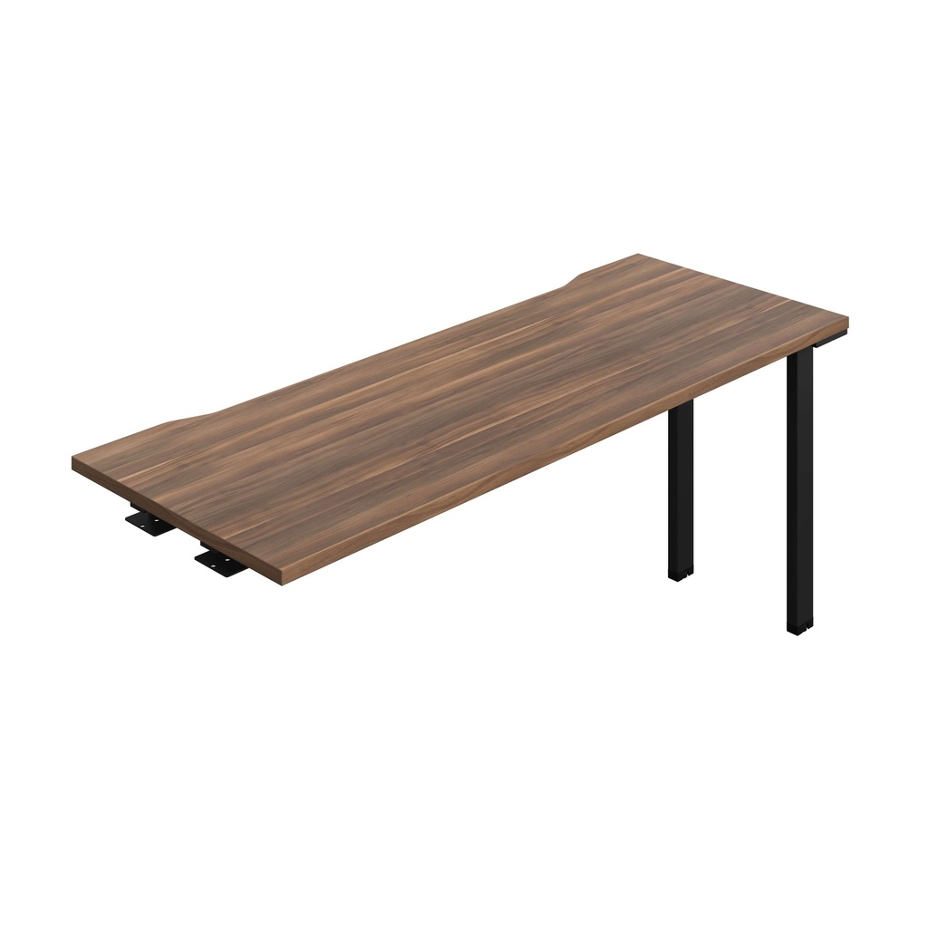 Synergy Bench Extension With Cut Out: 1 Person (Fsc) | 1600 X 600 | Dark Walnut/Black