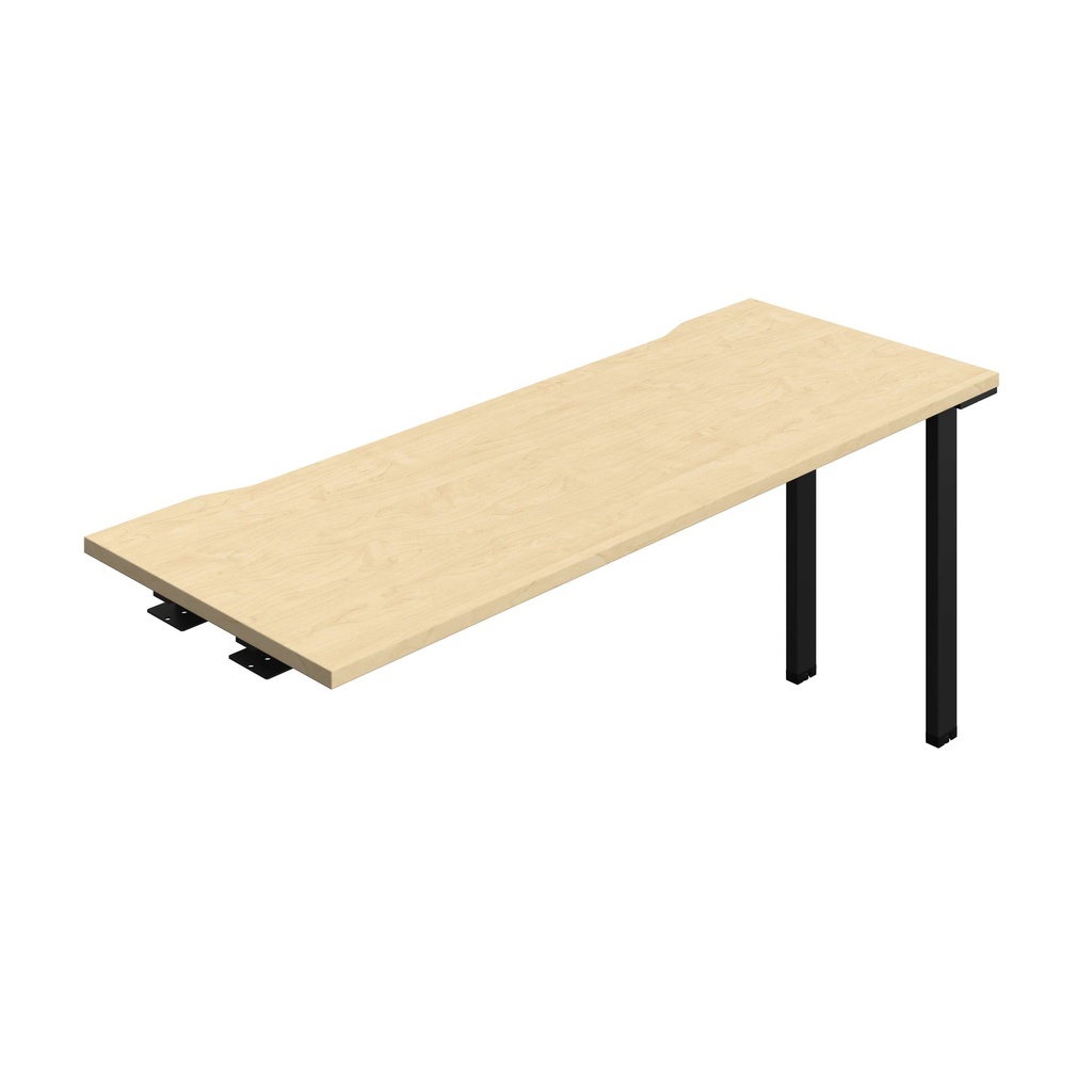 Synergy Bench Extension With Cut Out: 1 Person (Fsc) | 1600 X 600 | Maple/Black