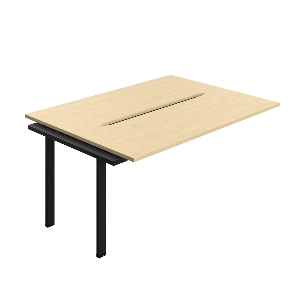 Synergy Bench Extension With Cut Out: 2 Person (Fsc) | 1600 X 600 | Maple/Black