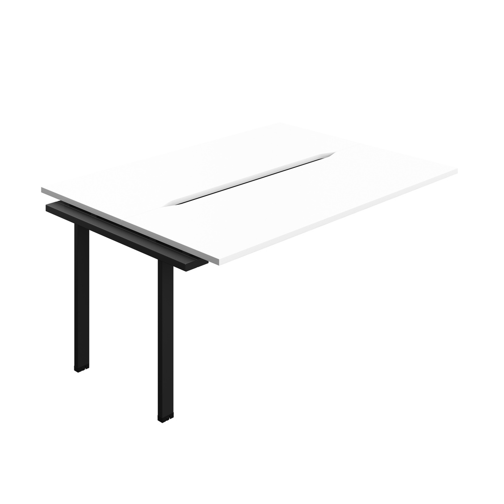 Synergy Bench Extension With Cut Out: 2 Person (Fsc) | 1600 X 600 | White/Black