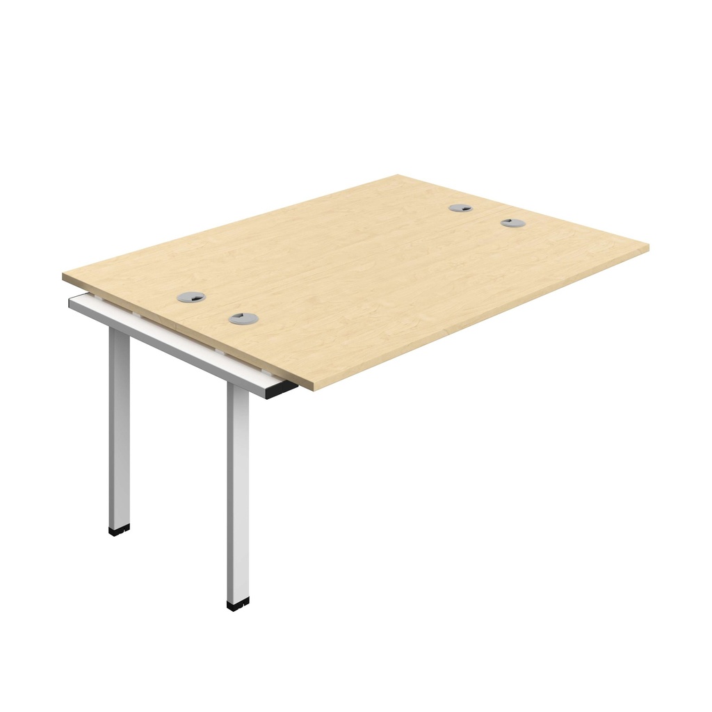 Synergy Bench Extension With Cable Ports: 2 Person (Fsc) | 1600 X 600 | Maple/White