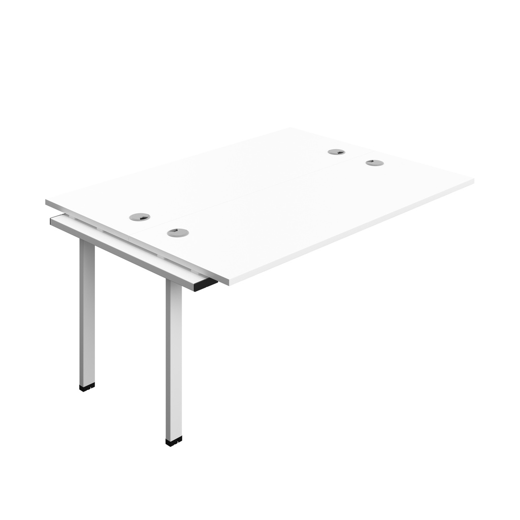 Synergy Bench Extension With Cable Ports: 2 Person (Fsc) | 1600 X 600 | White/White