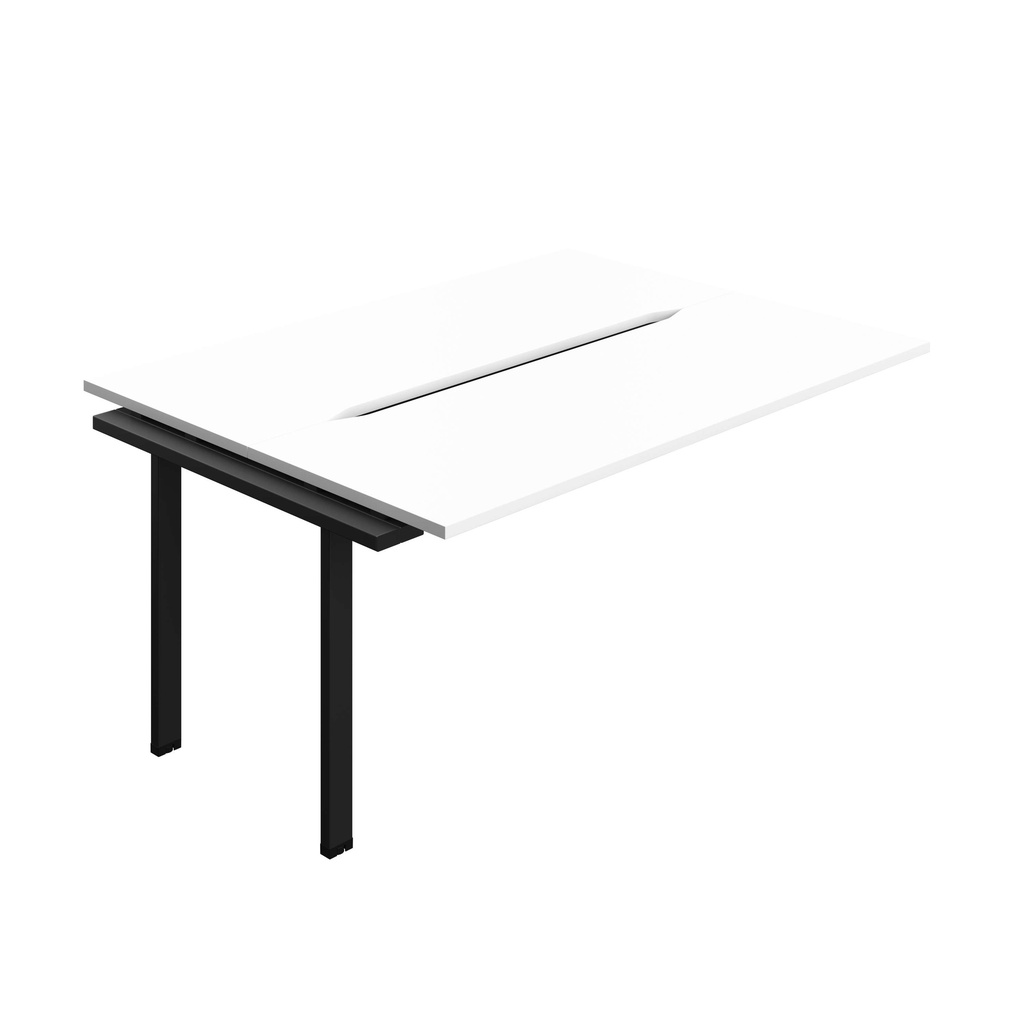 Synergy Bench Extension With Cut Out: 2 Person (Fsc) | 1600 X 700 | White/Black