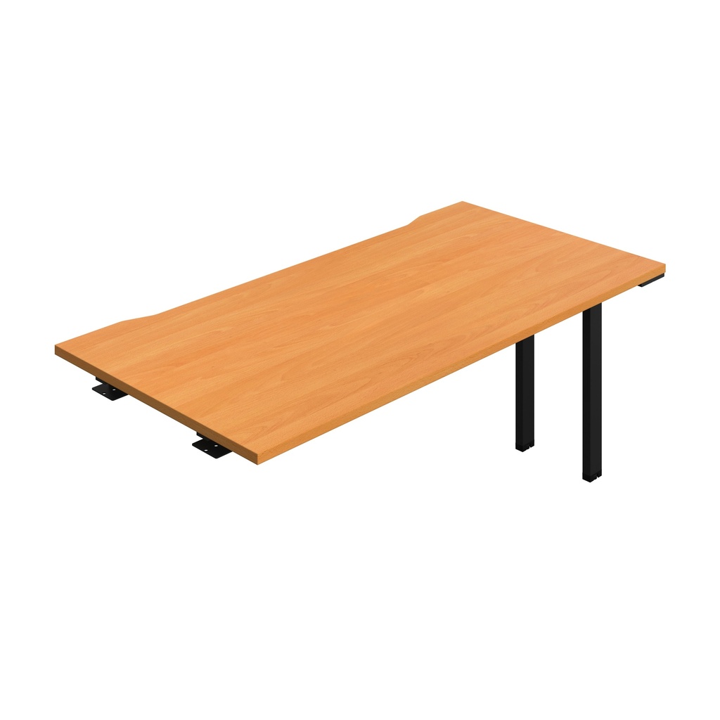 Synergy Bench Extension With Cut Out: 1 Person (Fsc) | 1600 X 800 | Beech/Black