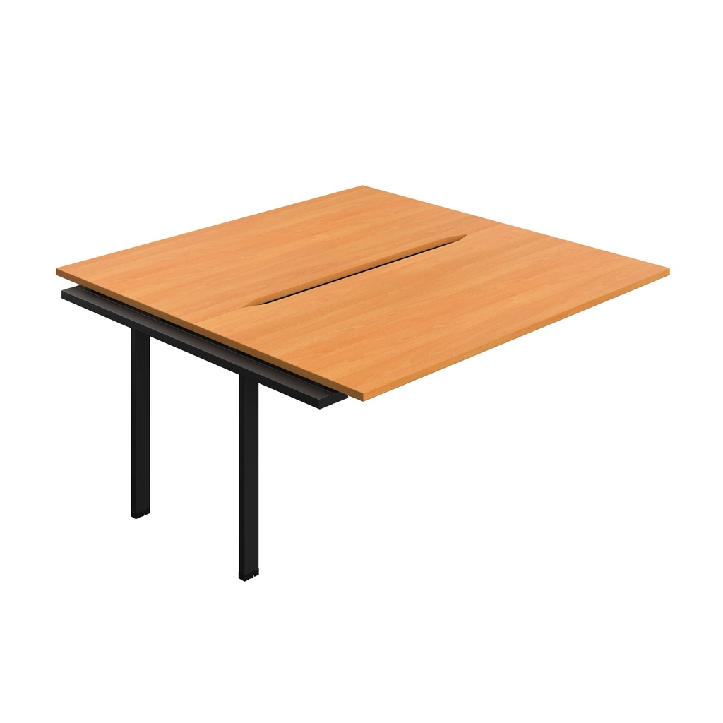 Synergy Bench Extension With Cut Out: 2 Person (Fsc) | 1600 X 800 | Beech/Black