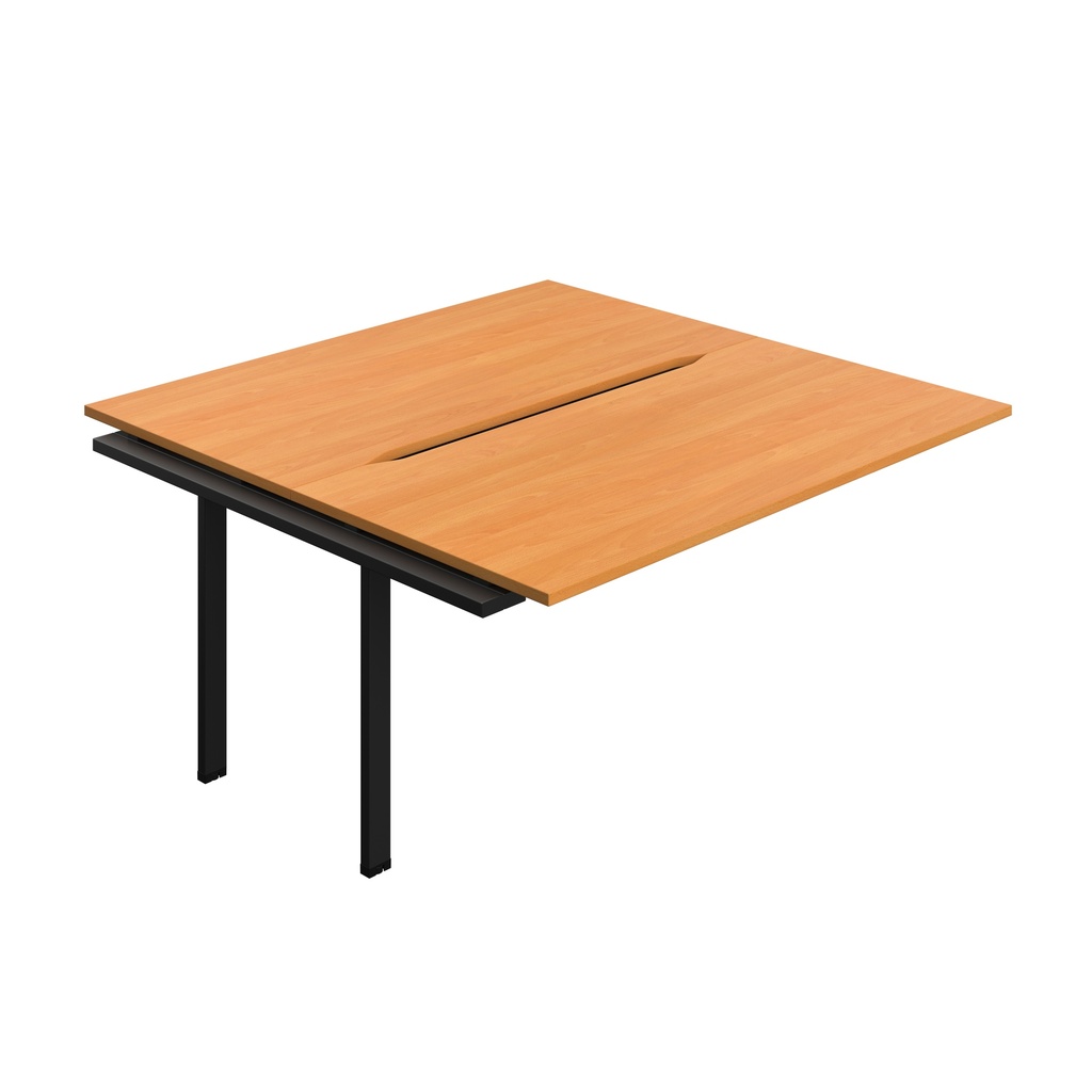Synergy Bench Extension With Cut Out: 2 Person (Fsc) | 1600 X 800 | Beech/Black