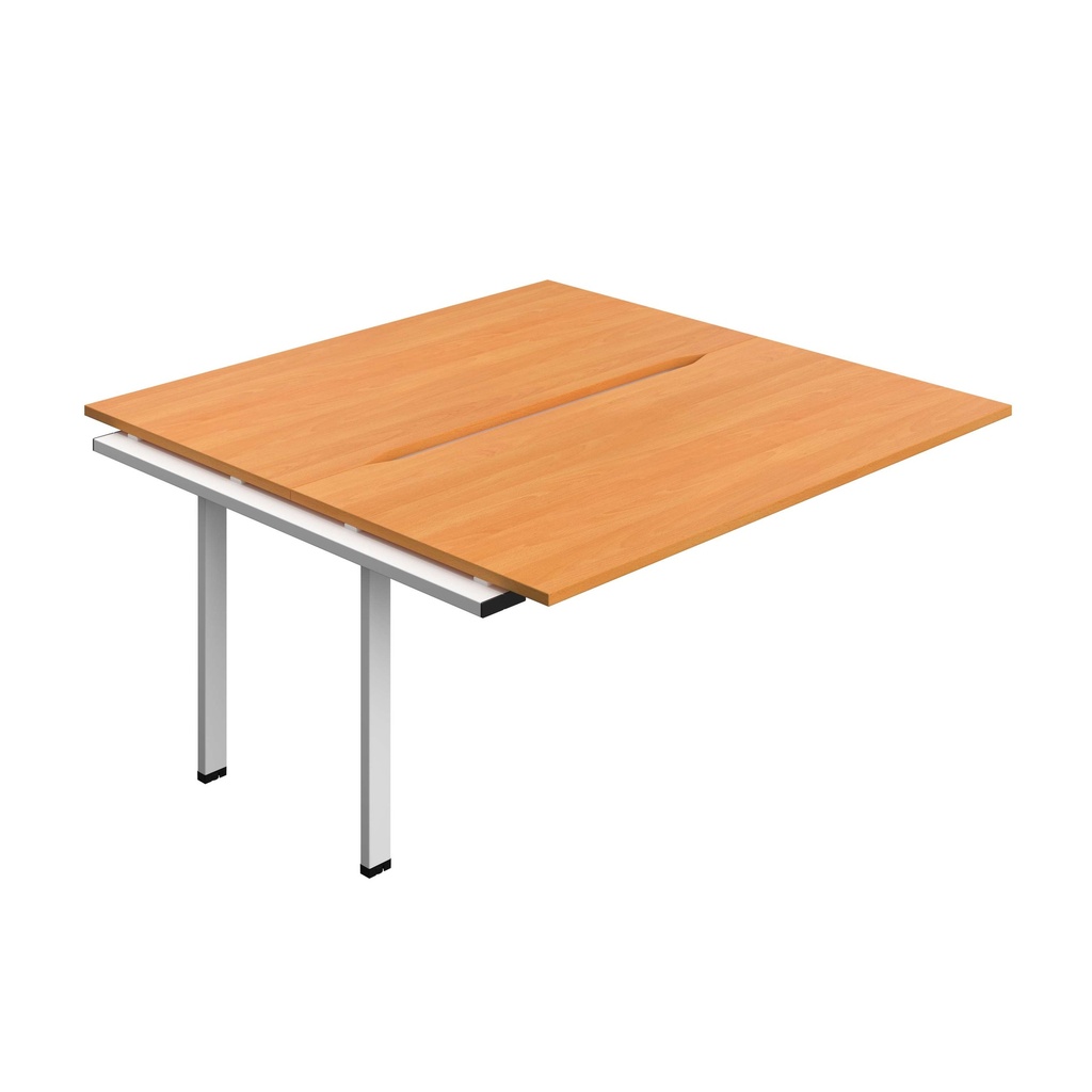 Synergy Bench Extension With Cut Out: 2 Person (Fsc) | 1600 X 800 | Beech/White