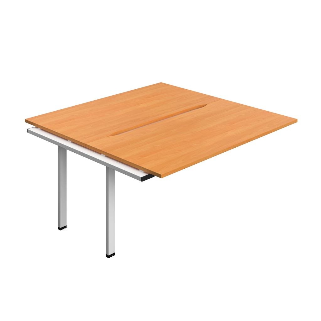 Synergy Bench Extension With Cut Out: 2 Person (Fsc) | 1600 X 800 | Beech/White