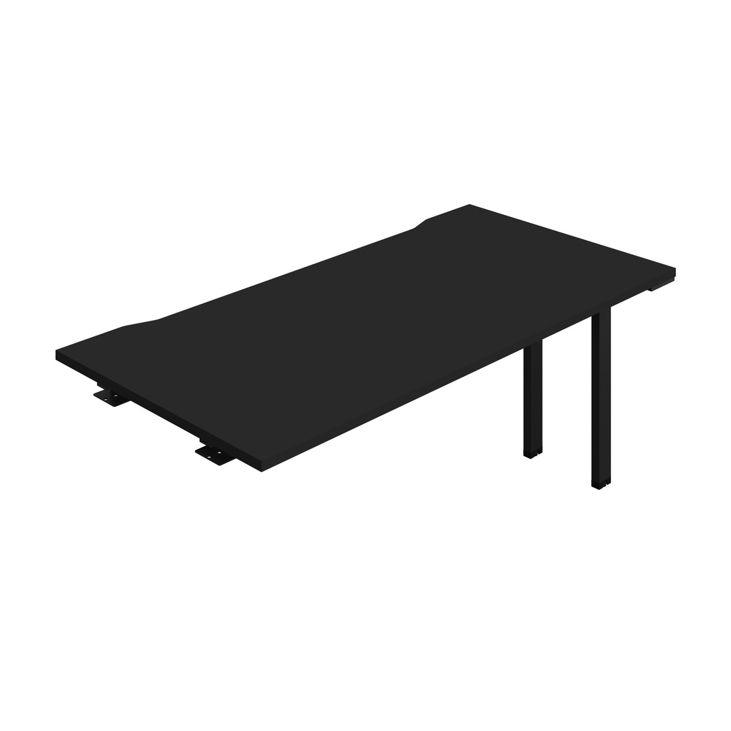 Synergy Bench Extension With Cut Out: 1 Person (Fsc) | 1600 X 800 | Black/Black