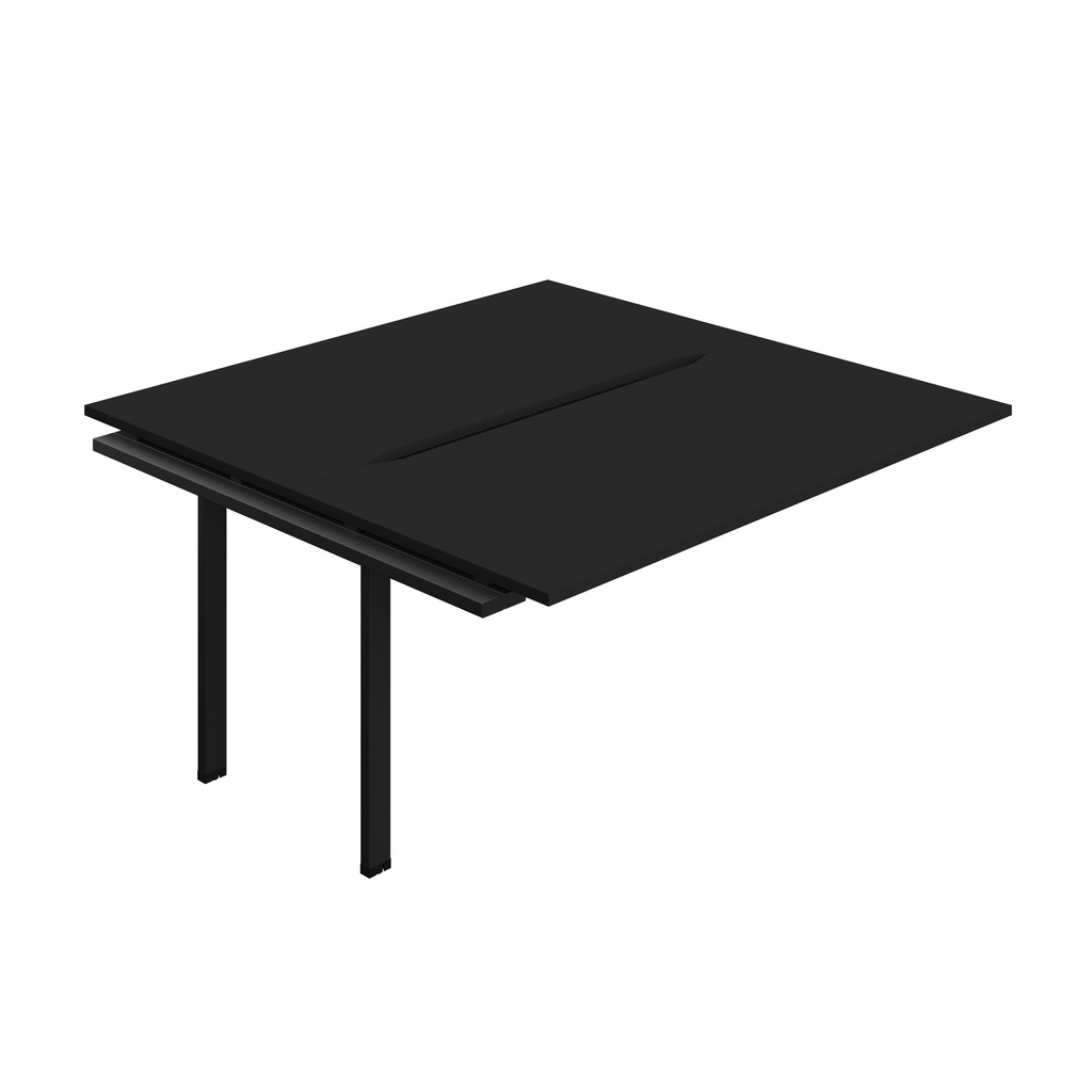 Synergy Bench Extension With Cut Out: 2 Person (Fsc) | 1600 X 800 | Black/Black