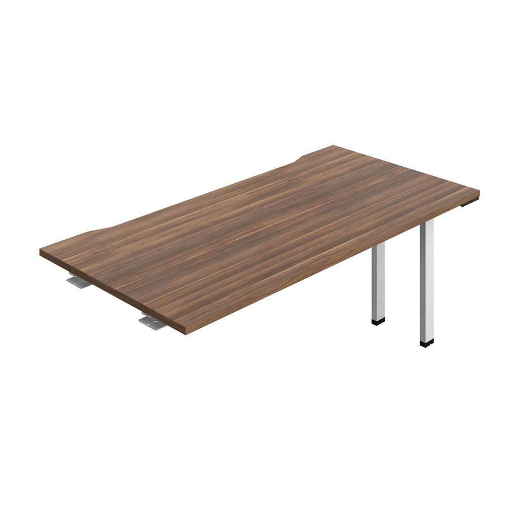 Synergy Bench Extension With Cut Out: 1 Person (Fsc) | 1600 X 800 | Dark Walnut/White