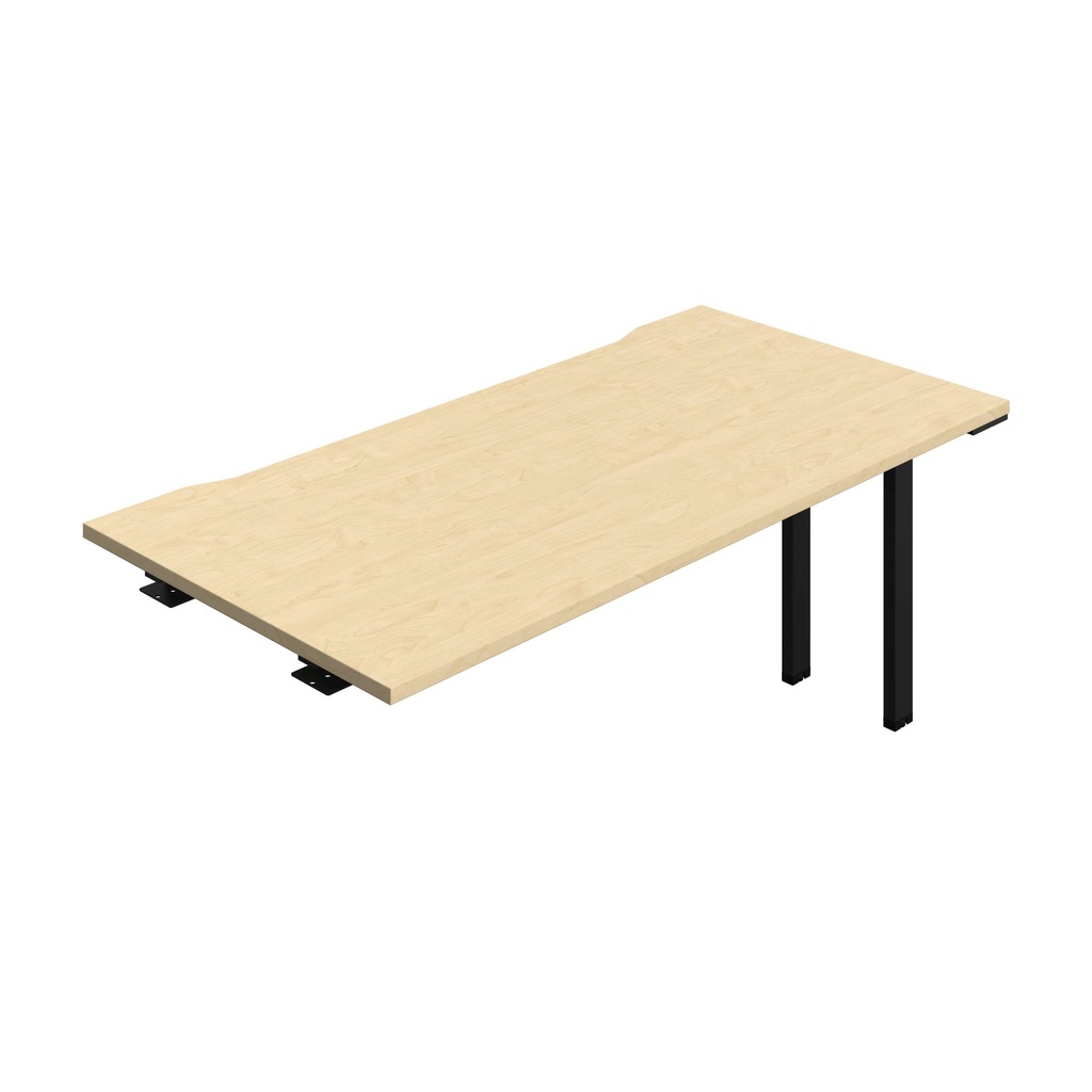 Synergy Bench Extension With Cut Out: 1 Person (Fsc) | 1600 X 800 | Maple/Black