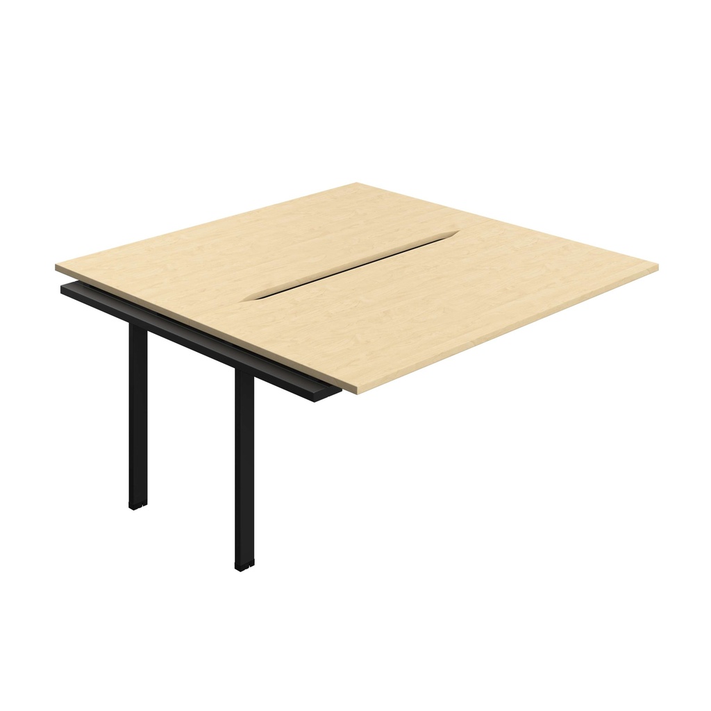 Synergy Bench Extension With Cut Out: 2 Person (Fsc) | 1600 X 800 | Maple/Black