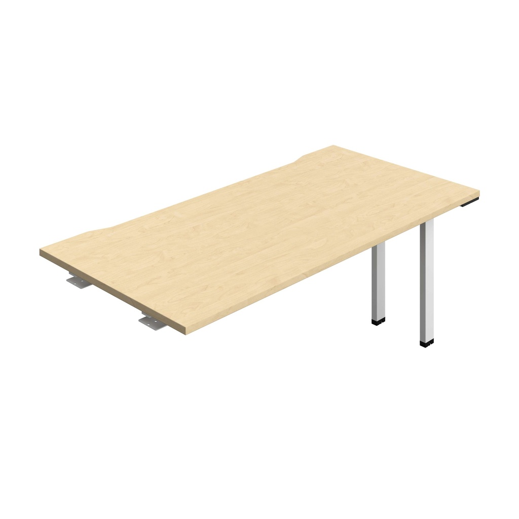 Synergy Bench Extension With Cut Out: 1 Person (Fsc) | 1600 X 800 | Maple/White