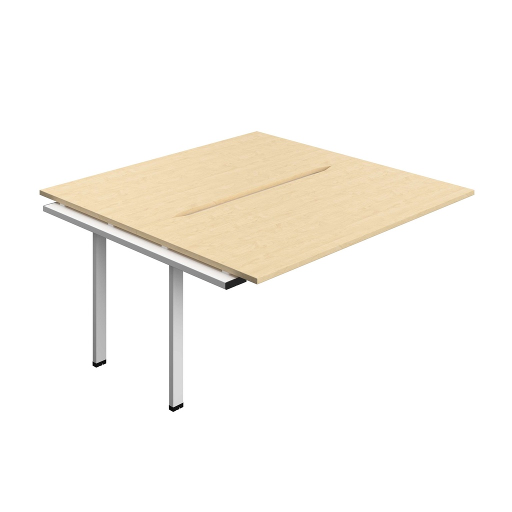 Synergy Bench Extension With Cut Out: 2 Person (Fsc) | 1600 X 800 | Maple/White