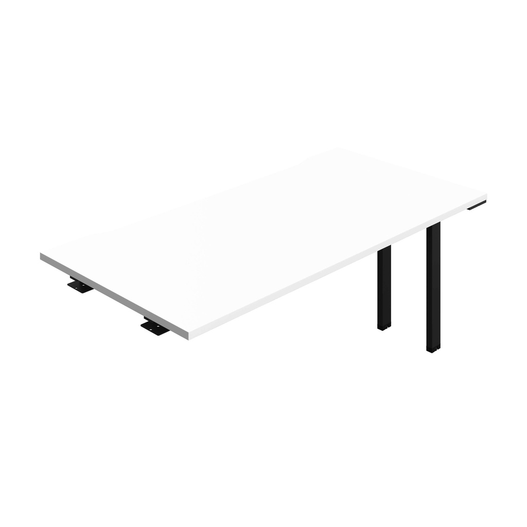 Synergy Bench Extension With Cut Out: 1 Person (Fsc) | 1600 X 800 | White/Black
