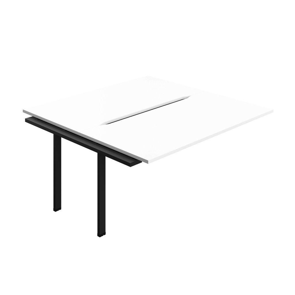 Synergy Bench Extension With Cut Out: 2 Person (Fsc) | 1600 X 800 | White/Black
