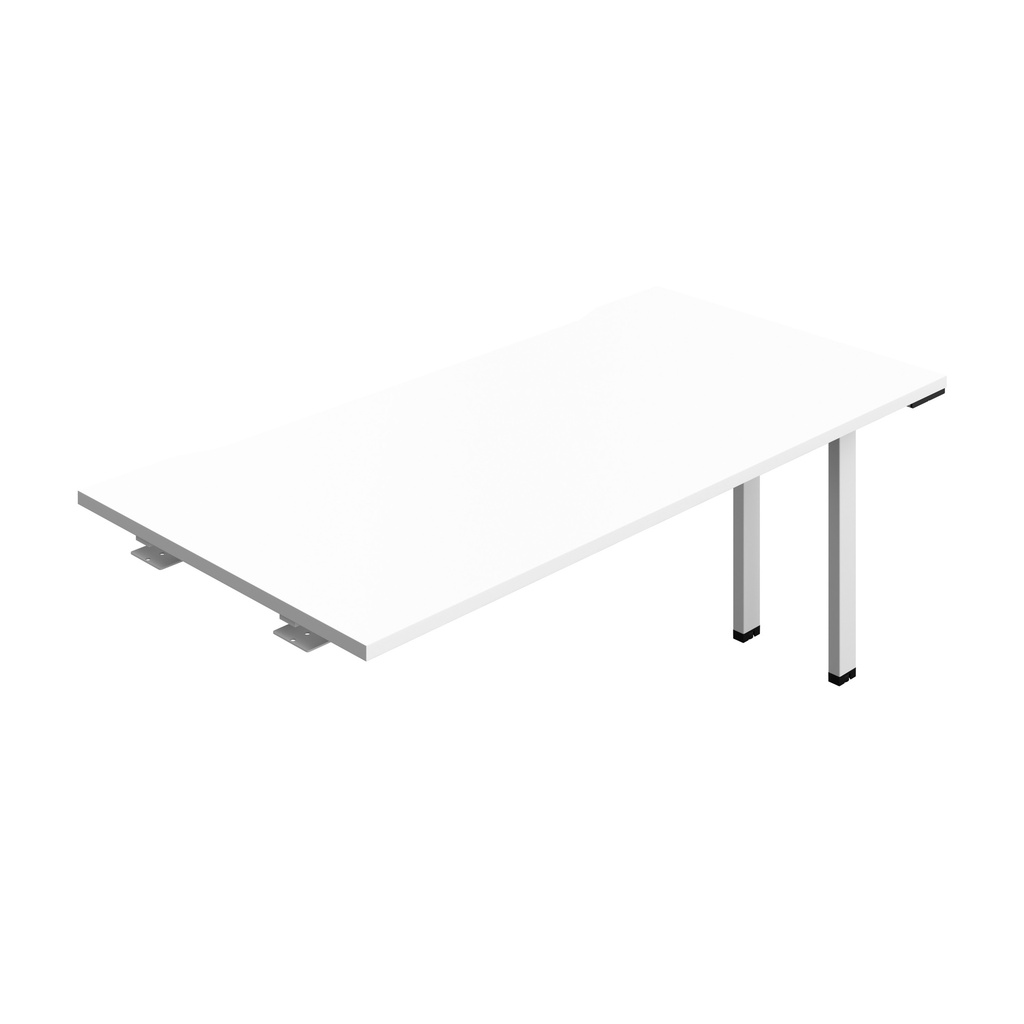 Synergy Bench Extension With Cut Out: 1 Person (Fsc) | 1600 X 800 | White/White