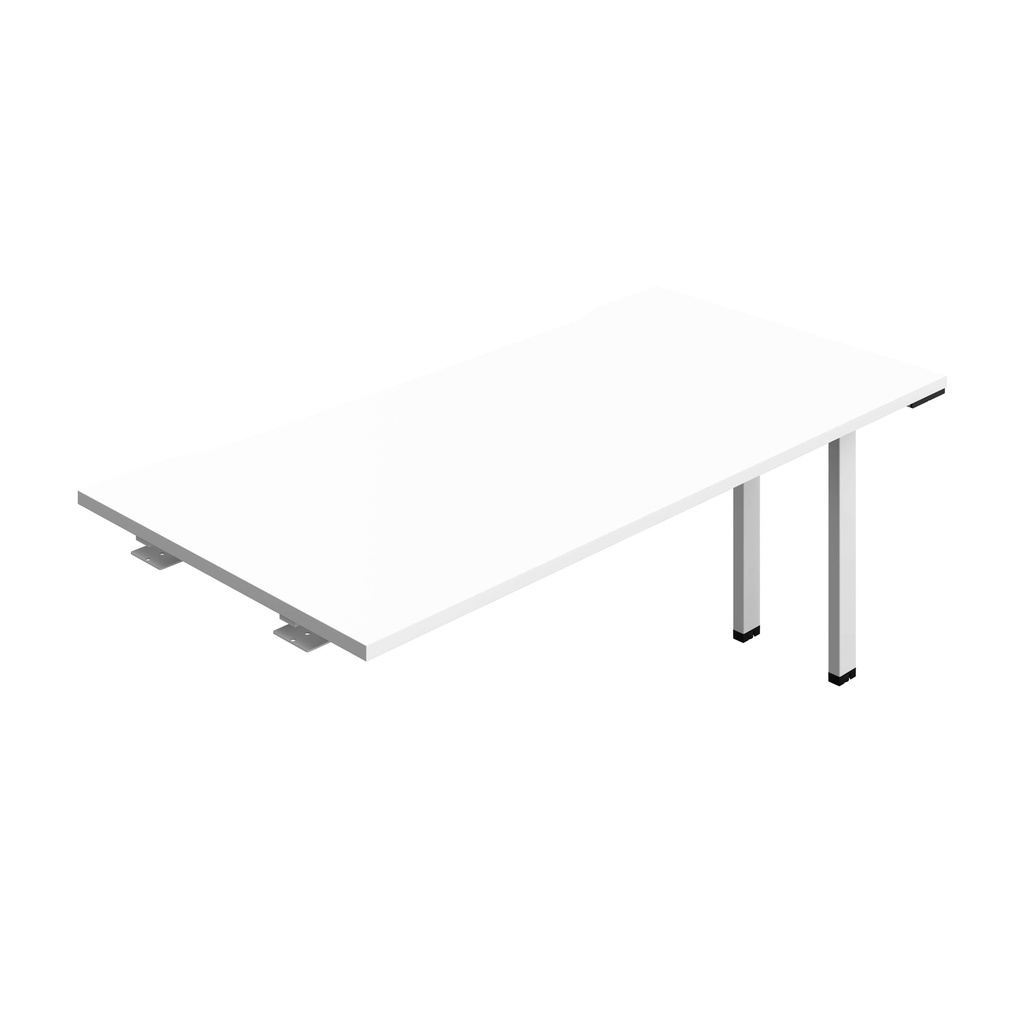 Synergy Bench Extension With Cut Out: 1 Person (Fsc) | 1600 X 800 | White/White