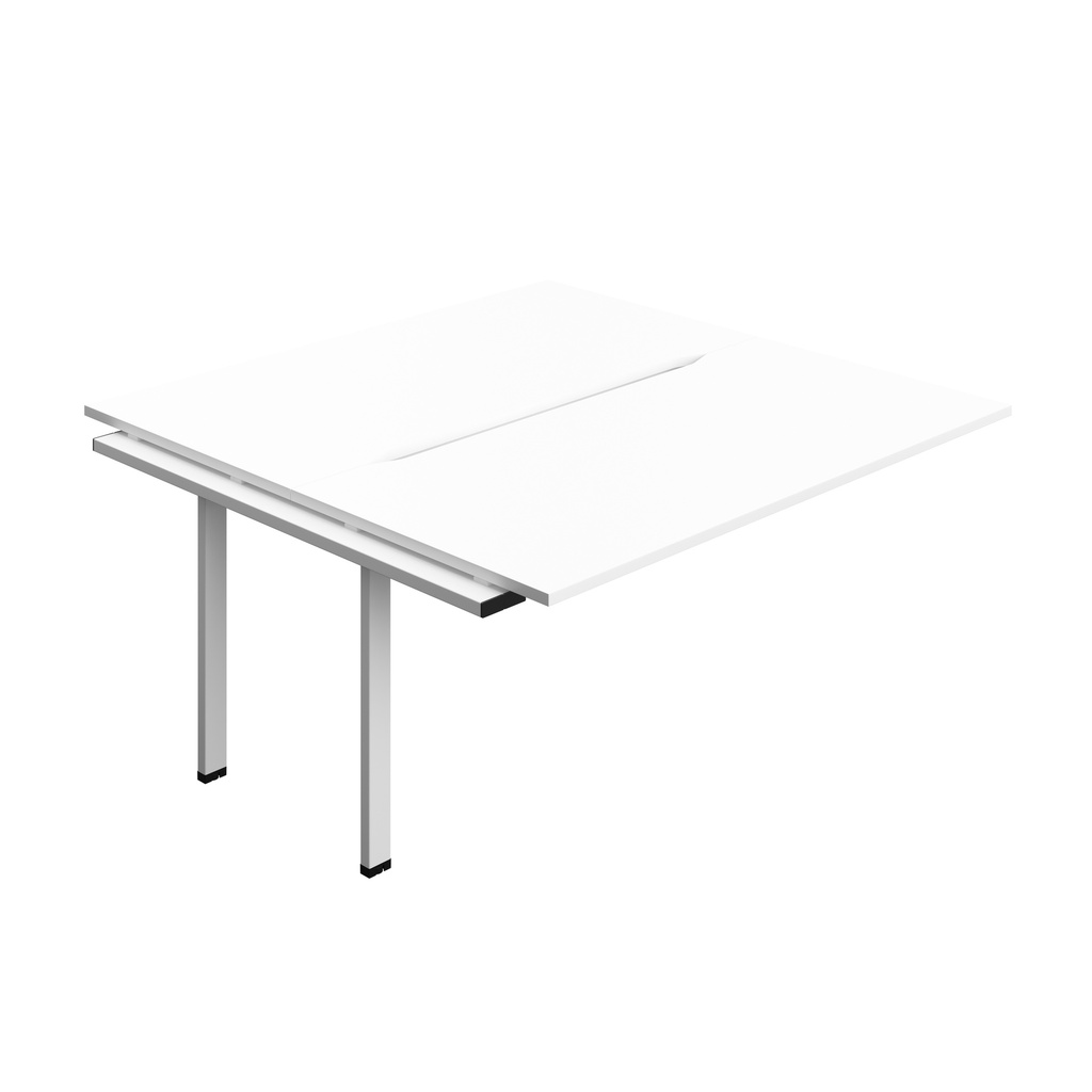 Synergy Bench Extension With Cut Out: 2 Person (Fsc) | 1600 X 800 | White/White