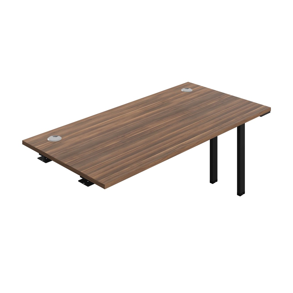 Synergy Bench Extension With Cable Ports: 1 Person (Fsc) | 1600 X 800 | Dark Walnut/Black