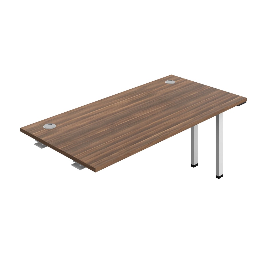 Synergy Bench Extension With Cable Ports: 1 Person (Fsc) | 1600 X 800 | Dark Walnut/White