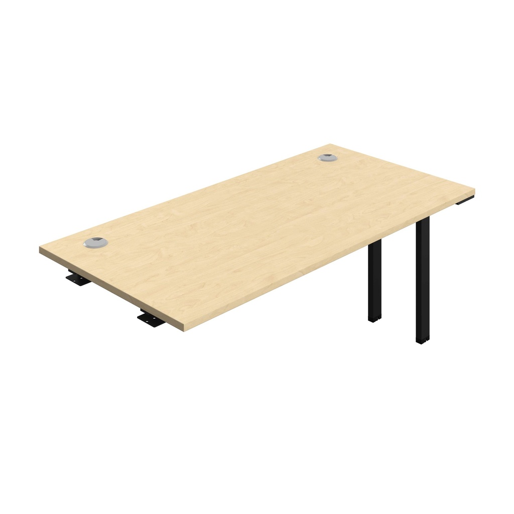 Synergy Bench Extension With Cable Ports: 1 Person (Fsc) | 1600 X 800 | Maple/Black