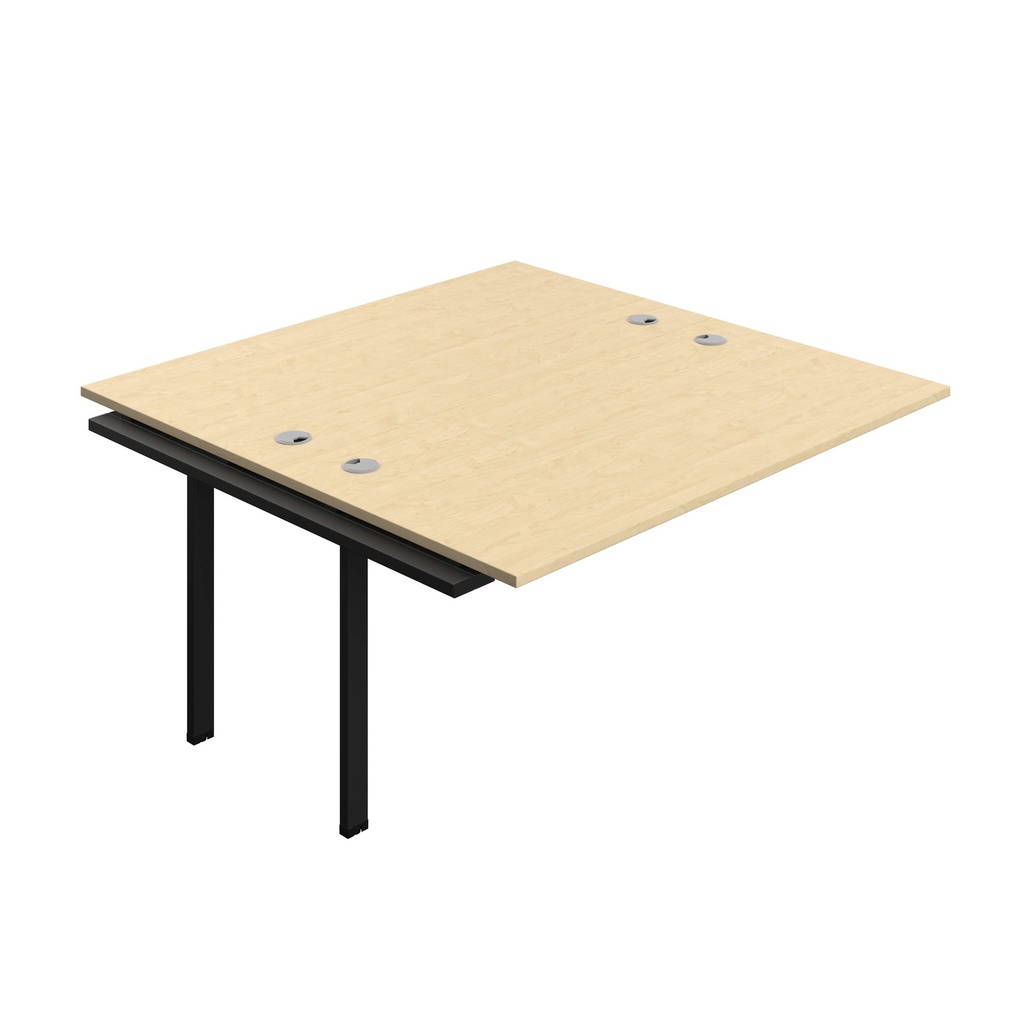 Synergy Bench Extension With Cable Ports: 2 Person (Fsc) | 1600 X 800 | Maple/Black