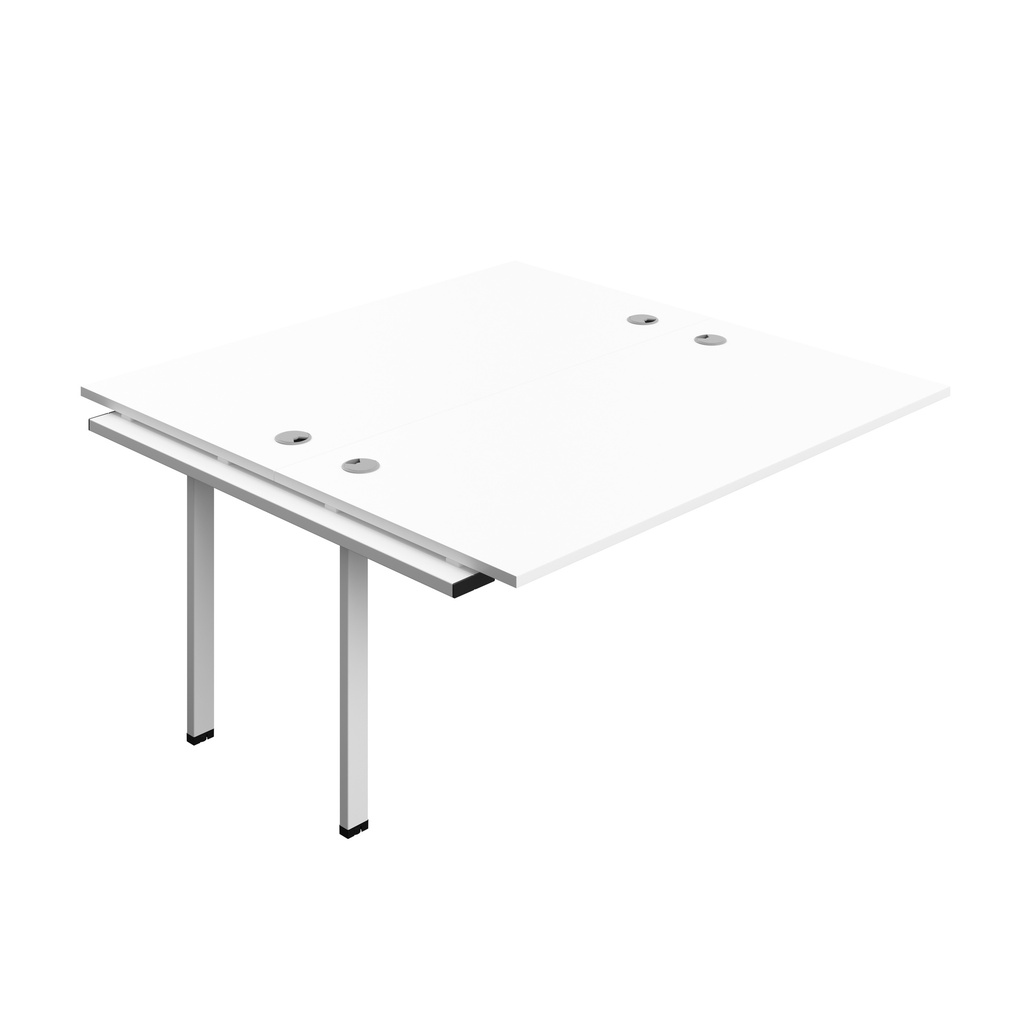 Synergy Bench Extension With Cable Ports: 2 Person (Fsc) | 1600 X 800 | White/White