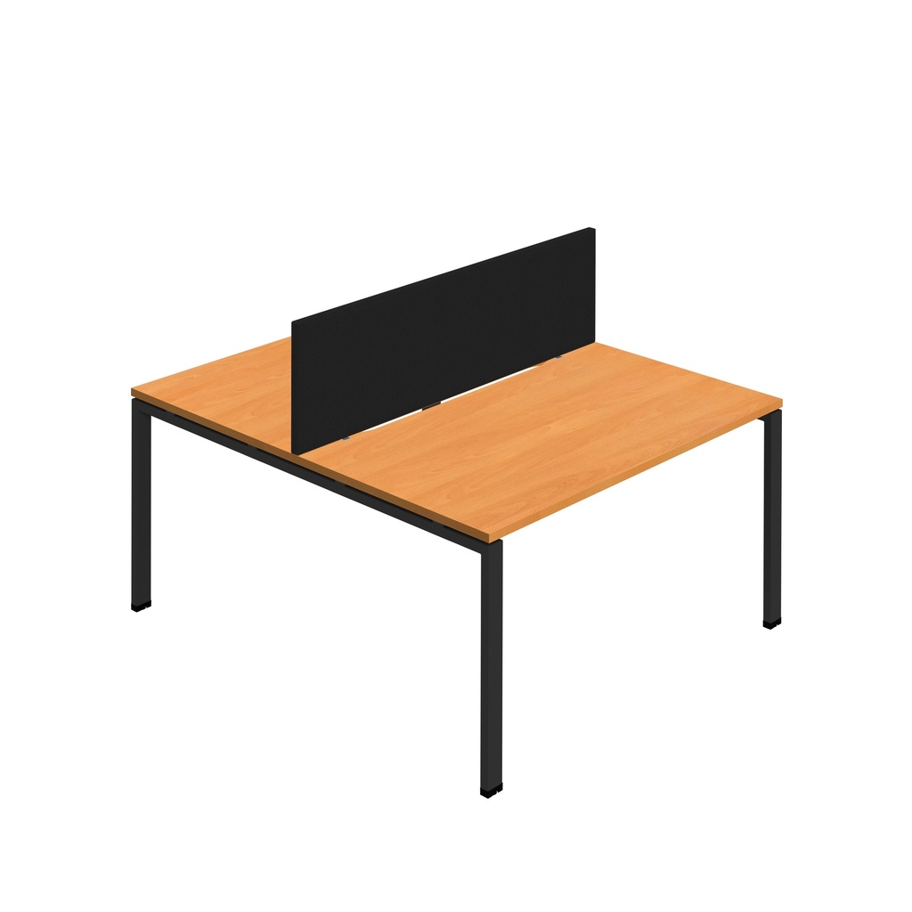 Synergy 2P Bench Desk|1200X800mm|GoalPost|Beech/Black|Black Screen