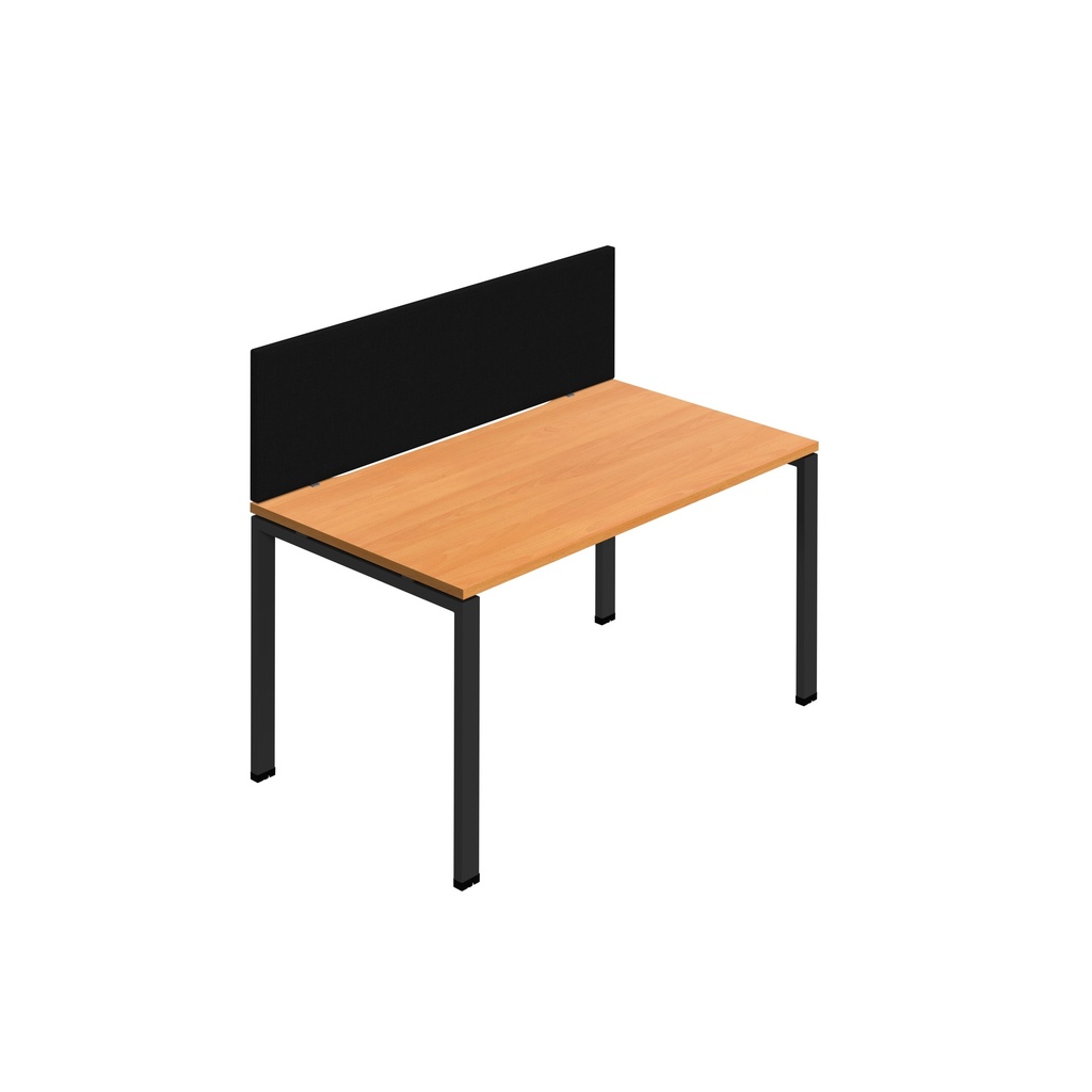 Synergy 1SP Bench Desk|1600X800mm|GoalPost|Beech/Black|Black Screen
