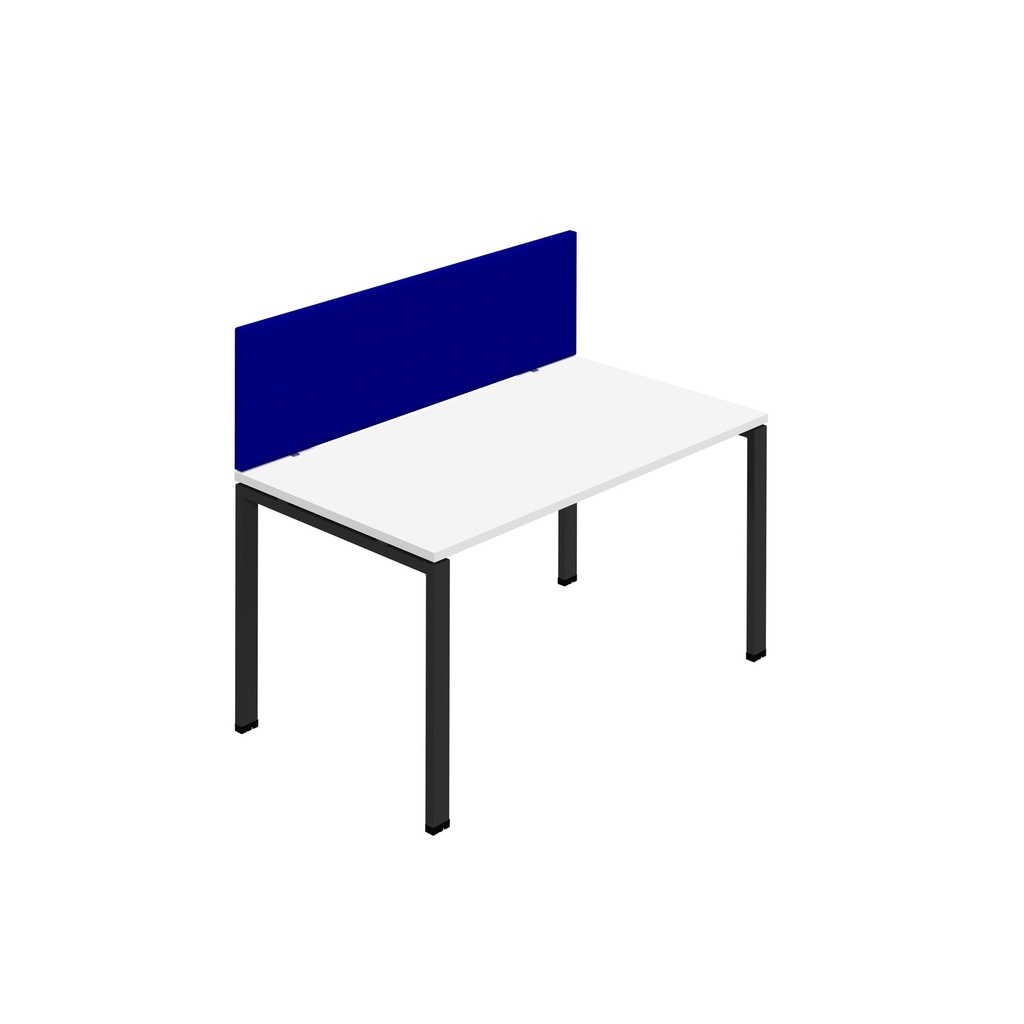 Synergy 1SP Bench Desk|1200X800mm|GoalPost|White/Black|Royal Blue Screen