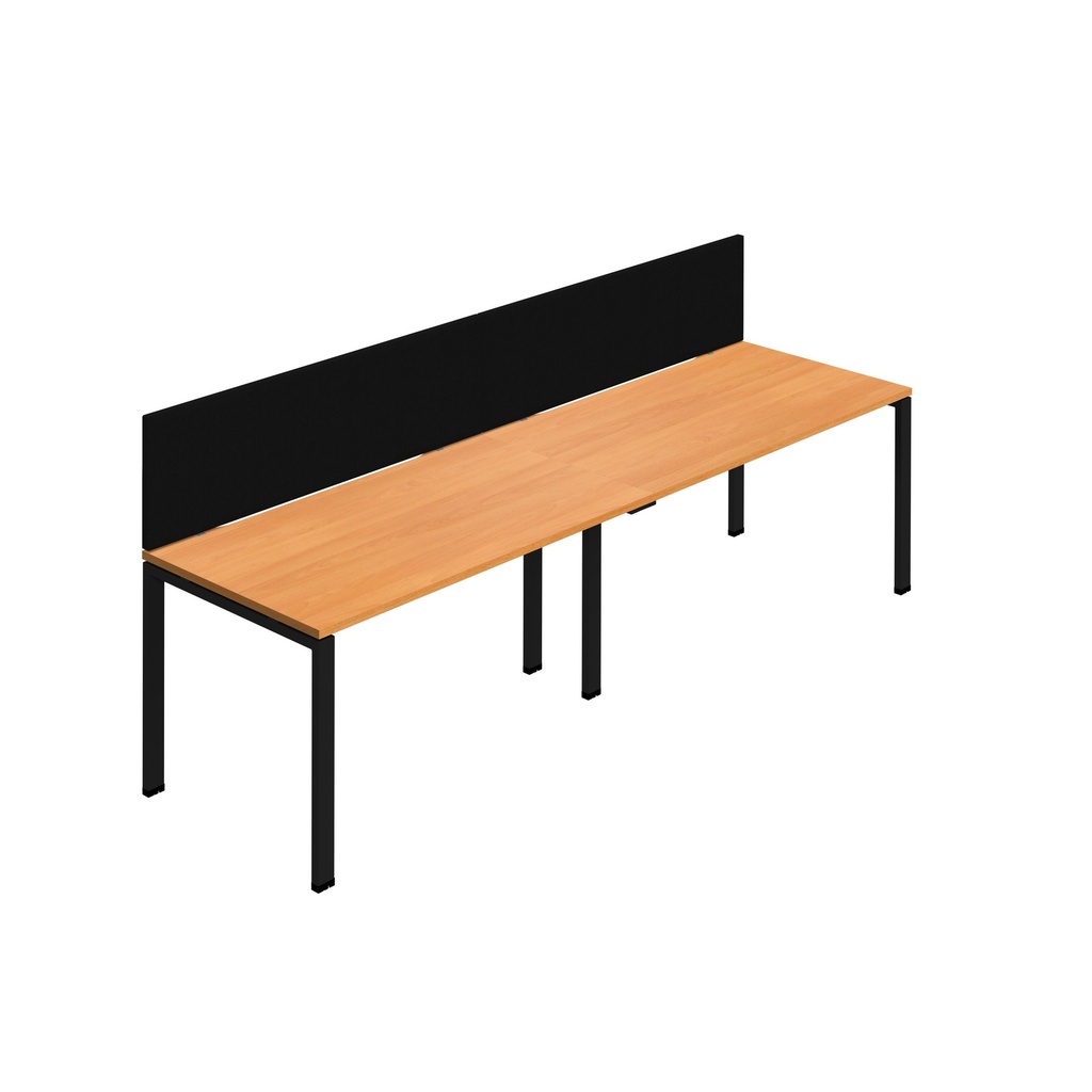 Synergy 2SP Bench Desk|1600X800mm|GoalPost|Beech/Black|Black Screen