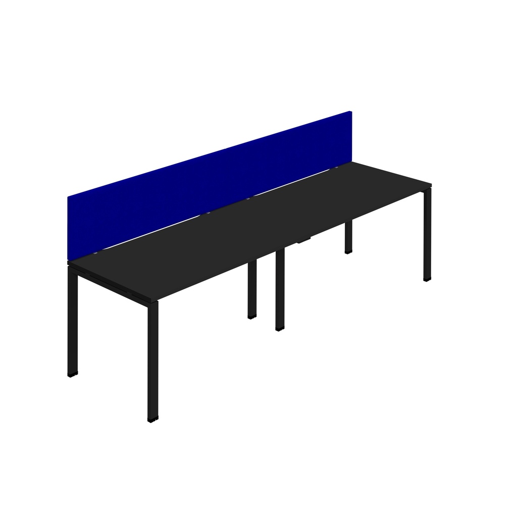 Synergy 2SP Bench Desk|1600X800mm|GoalPost|Black/Black|Royal Blue Screen