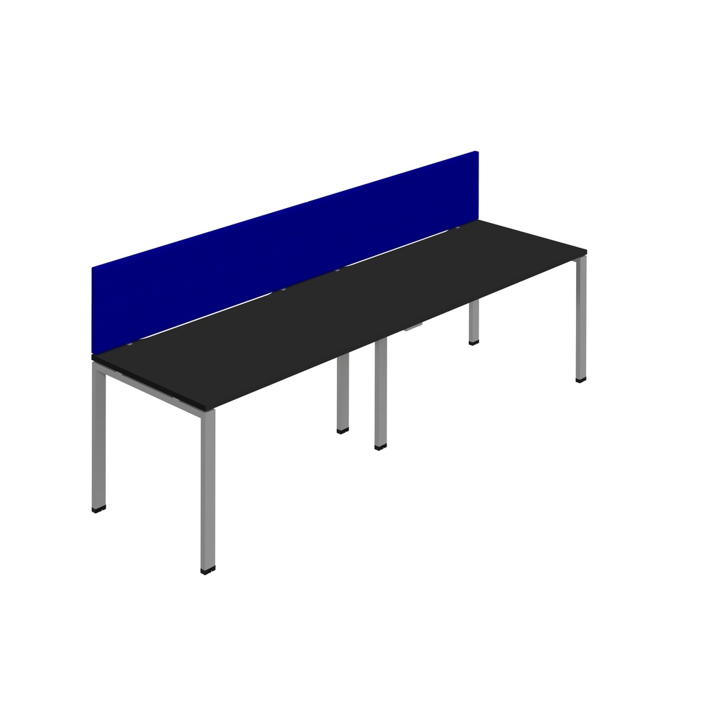 Synergy 2SP Bench Desk|1600X800mm|GoalPost|Black/Silver|Royal Blue Screen