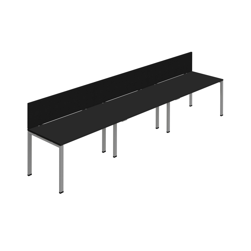 Synergy 3SP Bench Desk|1600X800mm|GoalPost|Black/Silver|Black Screen