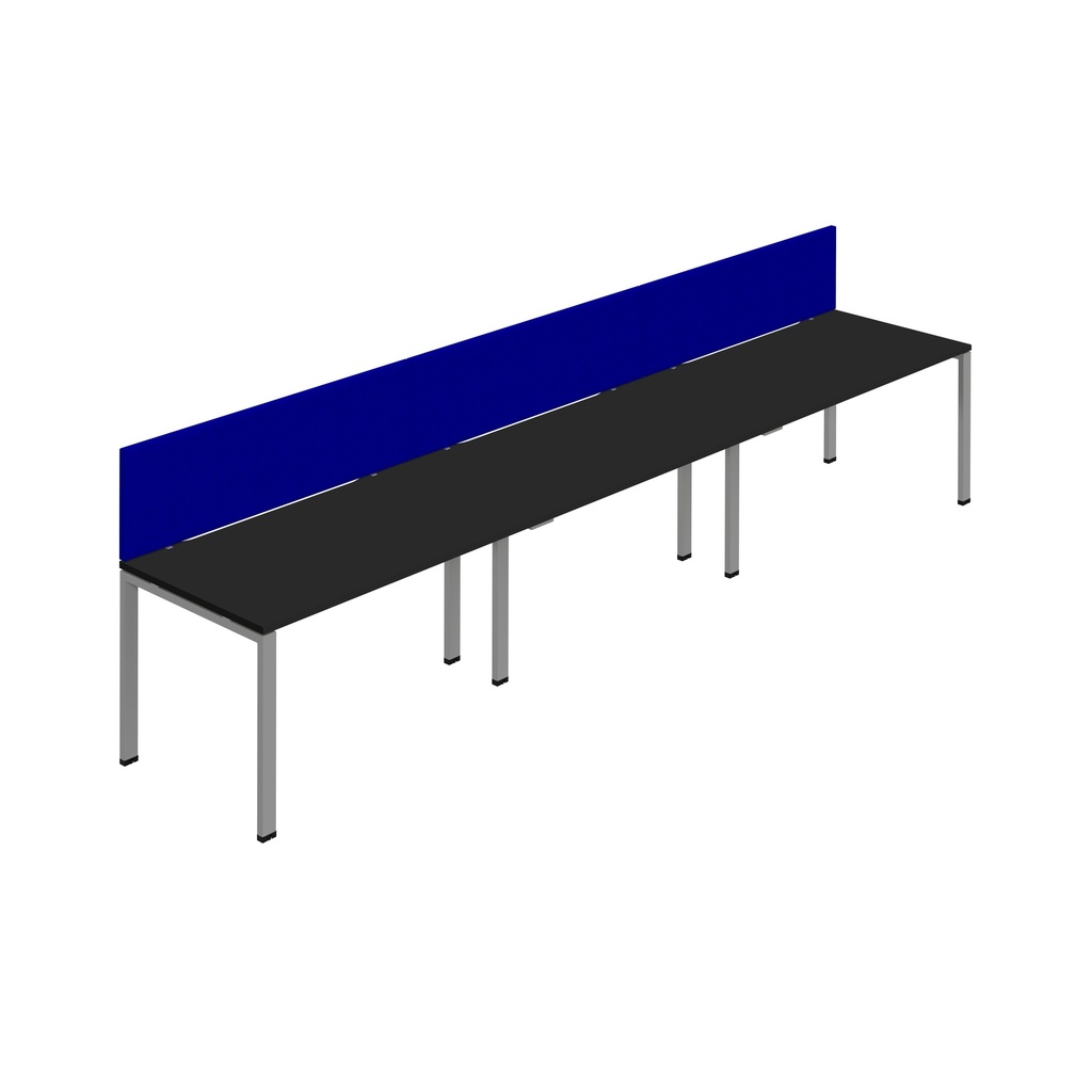 Synergy 3SP Bench Desk|1400X800mm|GoalPost|Black/Silver|Royal Blue Screen