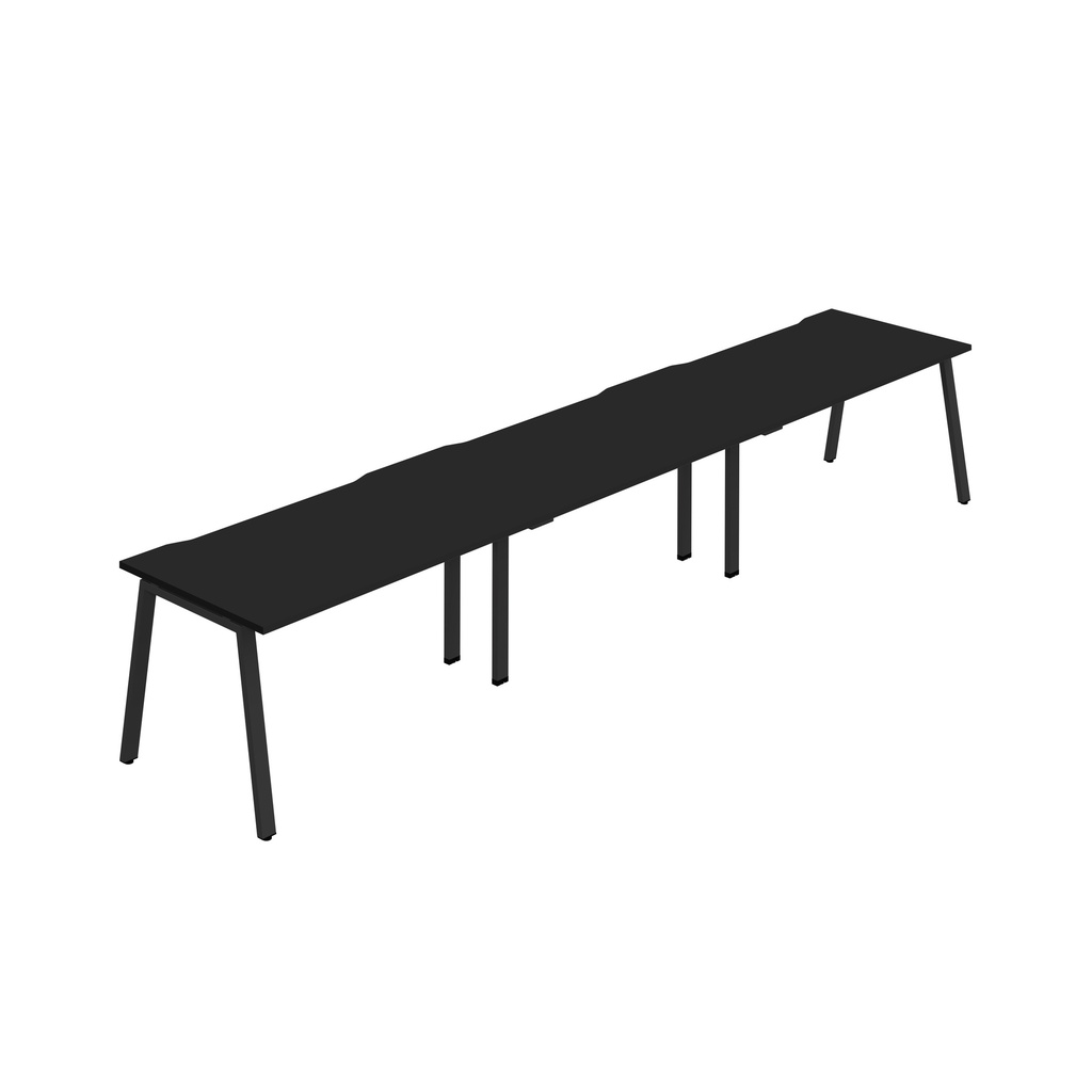 Synergy 3SP Bench Desk|1400X800mm|A-Frame|Black/Black
