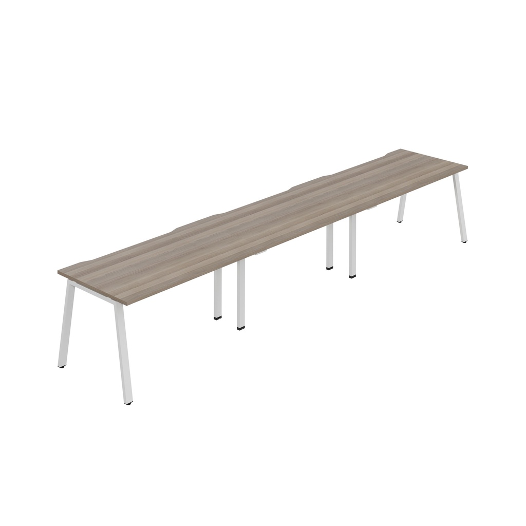 Synergy 3SP Bench Desk|1400X800mm|A-Frame|GreyOak/White