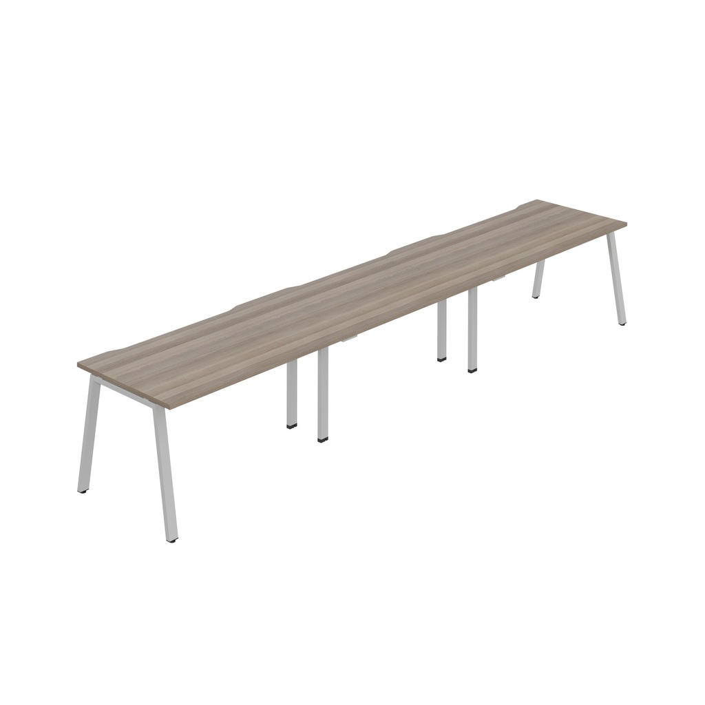 Synergy 3SP Bench Desk|1400X800mm|A-Frame|GreyOak/Silver
