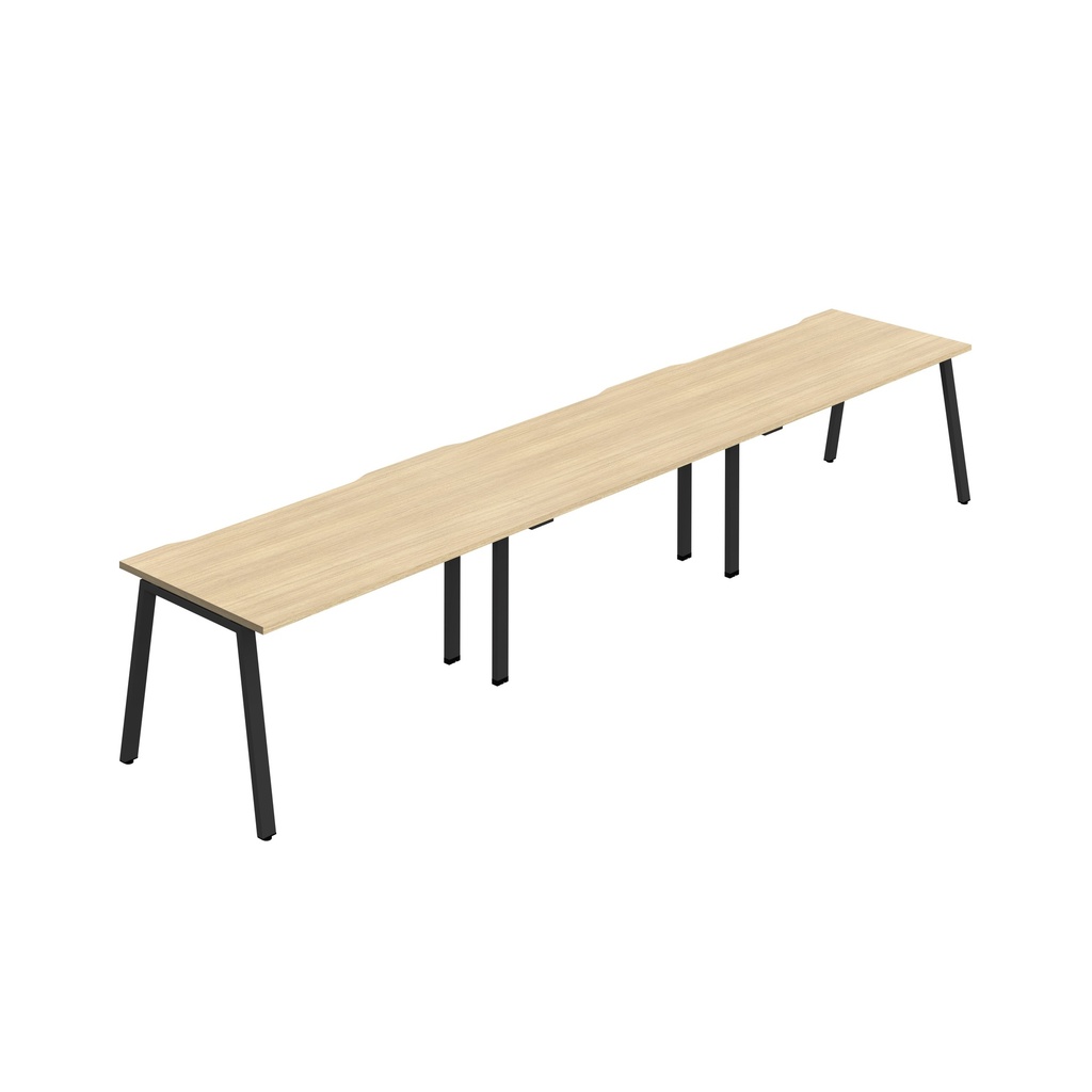 Synergy 3SP Bench Desk|1400X800mm|A-Frame|NovaOak/Black