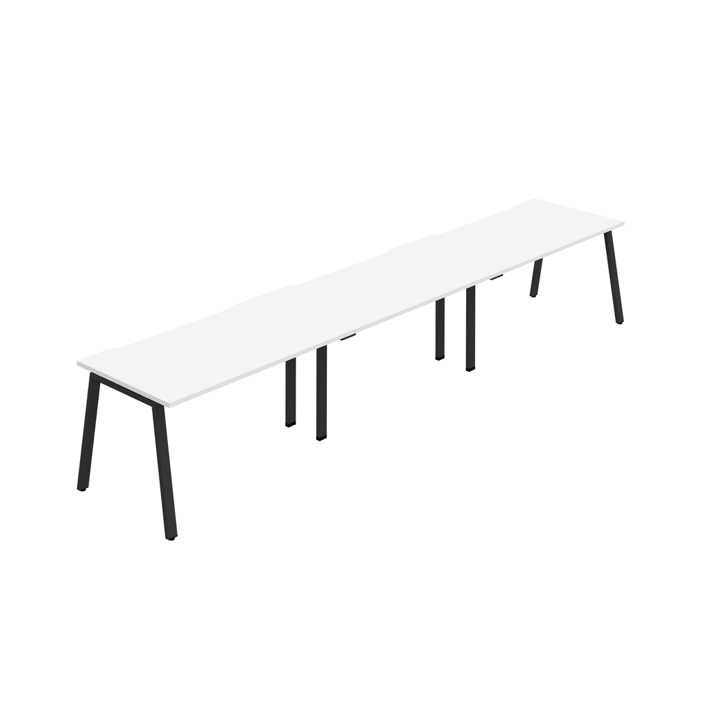 Synergy 3SP Bench Desk|1400X800mm|A-Frame|White/Black