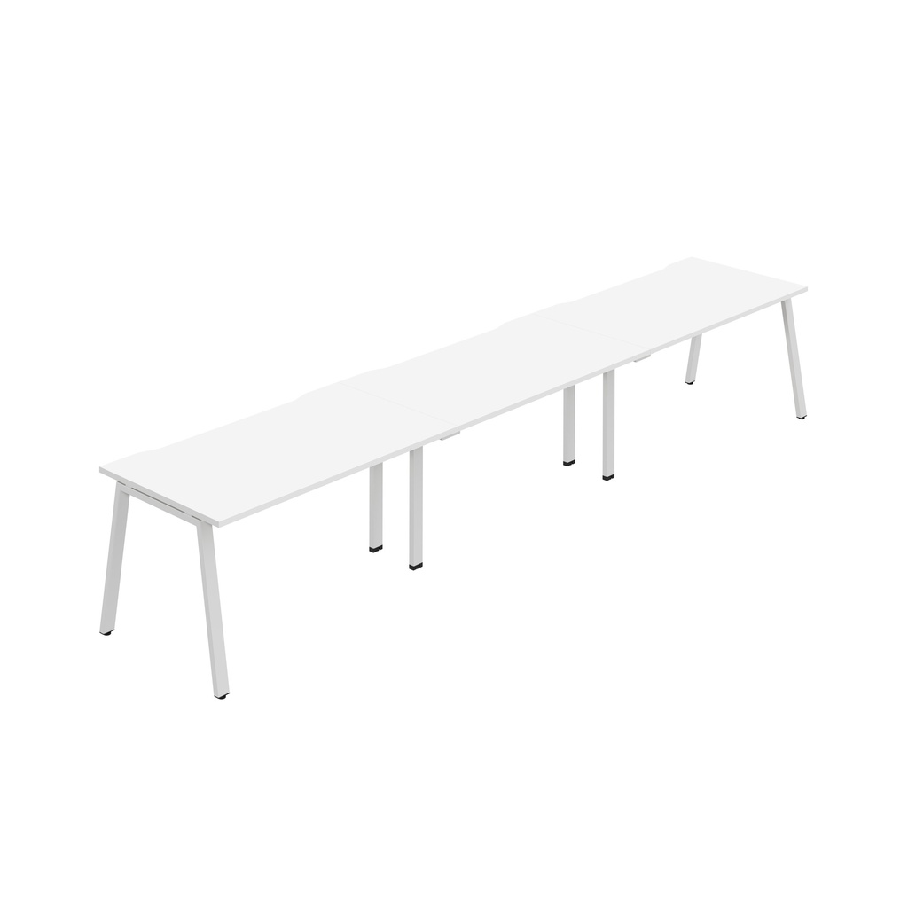 Synergy 3SP Bench Desk|1400X800mm|A-Frame|White/White