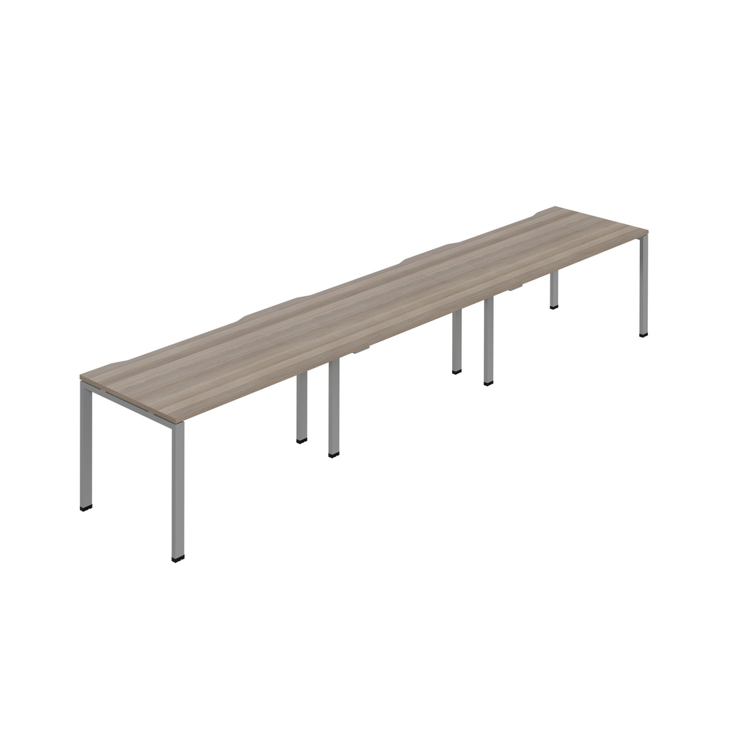 Synergy 3SP Bench Desk|1400X800mm|GoalPost|GreyOak/Silver