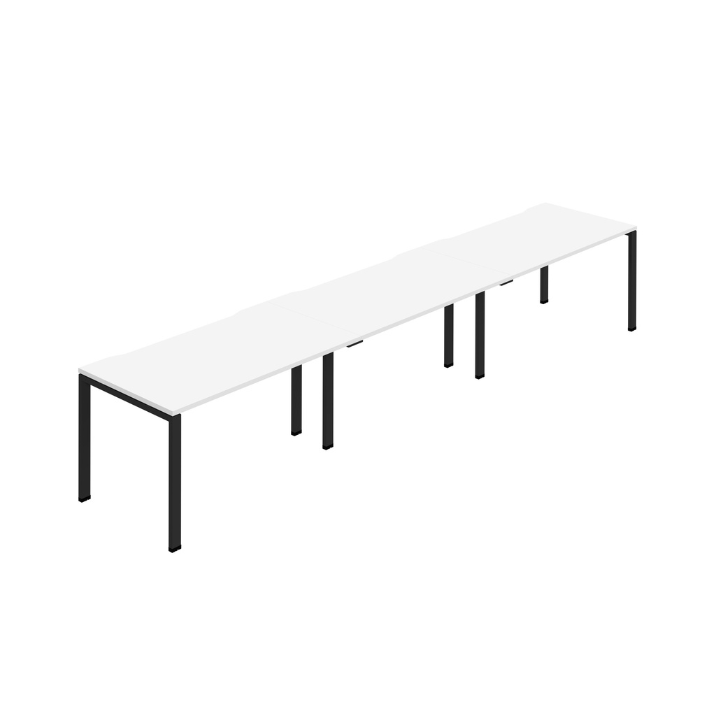 Synergy 3SP Bench Desk|1400X800mm|GoalPost|White/Black